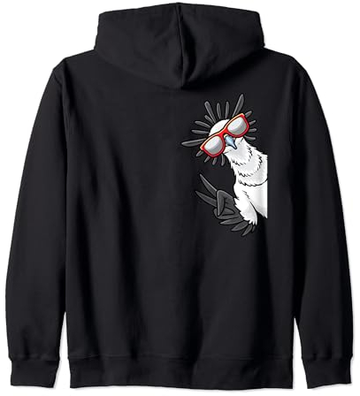 Sekretär Vogel Mit Sonnenbrille Von Seite Kapuzenjacke