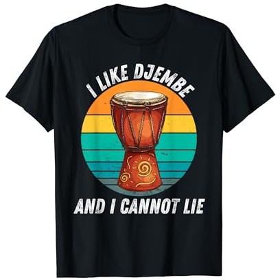Vintage Ich mag Djembe und ich kann nicht lügen Retro-Djembe T-Shirt