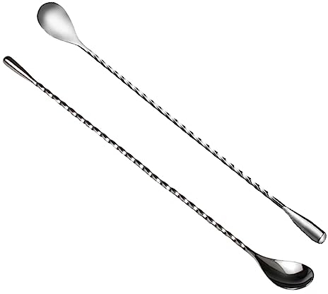 OUNONA 2pcs Stainless Steel Long Handle Dripping Spoon Slotted Spoons for Cooking
