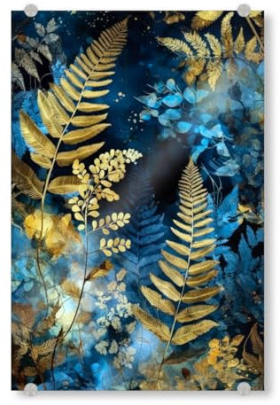artboxONE Acrylglasbild 45x30 cm Natur Farne Naturkunst B Bild hinter Acrylglas - Bild Farn Farn farne