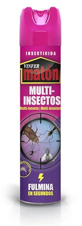 VINFERMATON - Insecticida Multiinsectos | 600 ml | Moscas, Mosquitos, Cucarachas, Hormigas y otros Insectos Soladores y Rastreros | Acción Instantánea | Aroma Limón