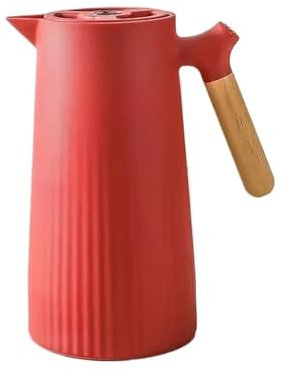 yixinzi-2024 Isolierte Kaffeekanne Isolierung Topf Haushalt Große-kapazität Wasserkocher Studenten Wohnheim Neue Warme Wasser Flasche Glas Liner Drücken Sie Typ Wärmflasche Thermokaraffen(Red)