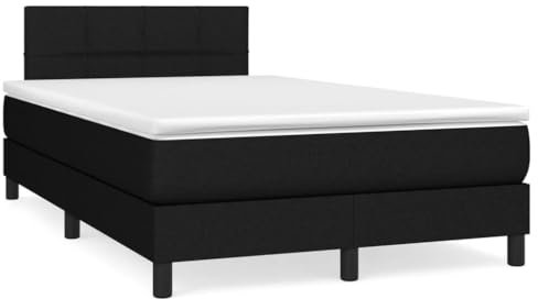 qohoio Boxspringbett mit Matratze Schwarz 120x190 cm Bett Boxspringbett Schlafzimmer MöBel Betten Bett Mit Matratze Stoff - 3269725