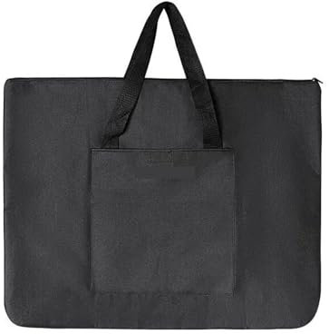 HMXRJKL Kunst Mappe Tasche Große, wasserdichte, leichte Kunst-Portfolio-Tragetasche, schwarz, Aufbewahrungstasche for Poster, Skizzieren und Zeichnen Für Zeichenbretter(L)