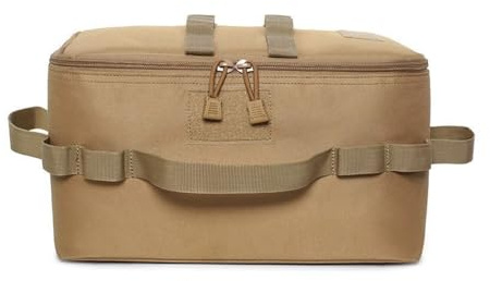 QIUPFGUT Aufbewahrungstasche für Campingutensilien, Tragbare Kochgeschirr-Tasche, Taktische Camping Aufbewahrungstasche, Tragetasche, Picknicktasche (Gelb)