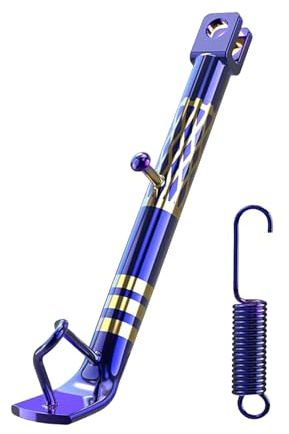 Cavalletto per moto, cavalletto per moto, cavalletto laterale a piede, cavalletto laterale in titanio modificato per moto, cavalletto laterale universale in titanio, cavalletto laterale in titanio per