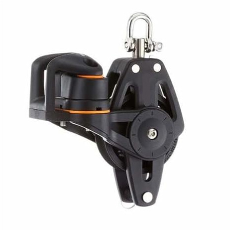NSNYDNZ Pulley, Single Swivel Shackle 50mm 2 Single Swivel Shackle Angle Fairlead Cleat Plain Bearing Block BP0511FE
