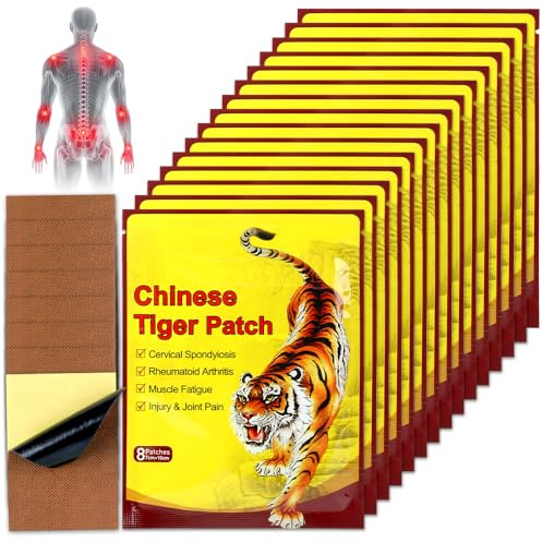 120 Stück Schmerzlinderung Patch, Chinesische Ferninfrarot Pflaste,Tiger Soreness Relief Patch, Schmerzlinderung Pflaster, Schnelle und Lang anhaltende Schmerzlinderung für Muskeln und Gelenke