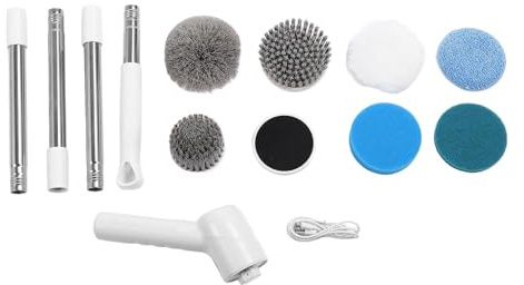 Depurador Giratorio eléctrico de Ducha de Ducha de Ducha Multifuncional Cepillo de Limpieza eléctrico inalámbrico con manija Larga para el baño