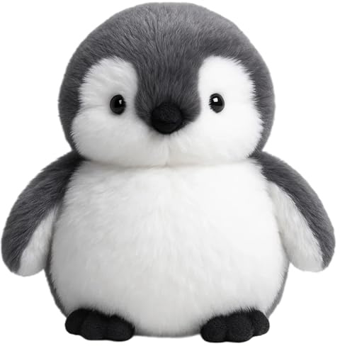 PDirat Pinguin Plüschfigur, 20 cm Weiche Stoffdekoration, Hochwertige Plüschskulptur, Tragbare Dekoration für Wohnzimmer Büro Reise, Erwachsene