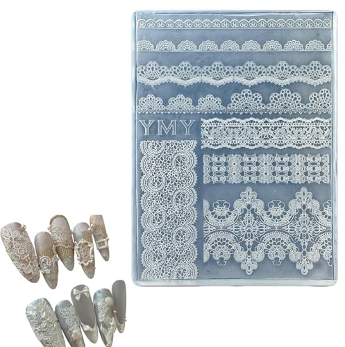 FrostyFlair 3D Stampi per Unghie con Punta, Strumenti in Silicone per Unghie, Decorazioni Y2k, Accessori per Unghie, Design per Unghie e Stencil, Nail Design