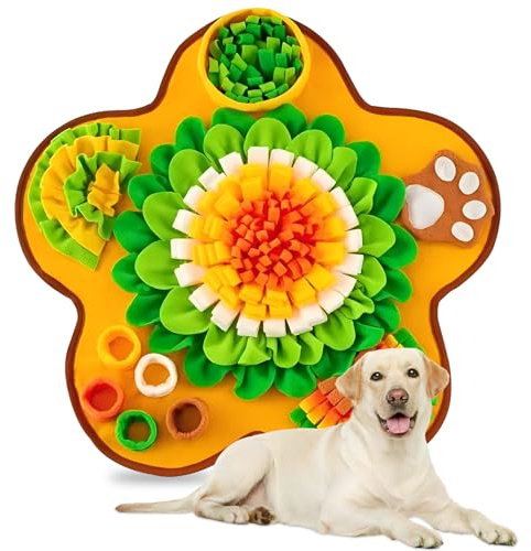Snuffle Mat For Dogs, 60 * 60 Cm Snuffle Mat Interactive Dog Puzzle Durable Dog Treat Toy Slow Feeding Mats For Encouraging Puppies Natural Foraging Skills