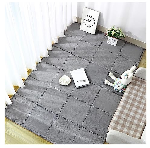 Ineinandergreifende Teppichfliesen for Spielmatten, 10 Stück, Mehrfarbig, 30,5 x, cm Teppichschaumquadrate(Grey)