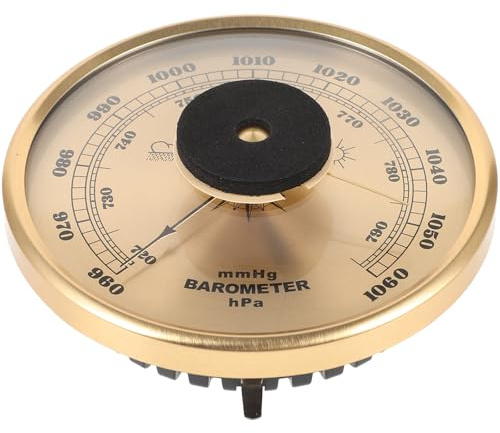Artibetter Multifunctional Insert Barometer with Dial Thermometer and Hygrometer, 108mm Traditional Weather Gauge for Indoor Home Use, Adjustable High Precision Temperature and Humidity