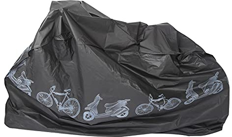 Telo Copribici Impermeabile Protezione UV Antipolvere Copribici Moto per Uso Esterno Nero 195 x 110 cm
