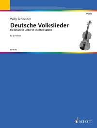 Noten Deutsche Volkslieder für 2 Violinen Schott ED 4382