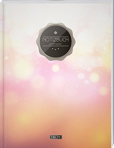 TULPE Punktraster Notizbuch A4 „C037 Blur“ (140+ Seiten, Vintage Softcover, Punktkariertes Papier - Bullet Journal, Dickes Notizheft, Skizzenbuch, Tagebuch, Gepunktete Seiten, Dot Grid Notebook)
