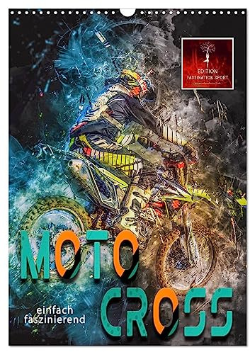 Motocross - einfach faszinierend (Wandkalender 2026 DIN A3 hoch), CALVENDO Monatskalender: Motocross, faszinierender Extremsport mit spektakulären Sprüngen (CALVENDO Sport)