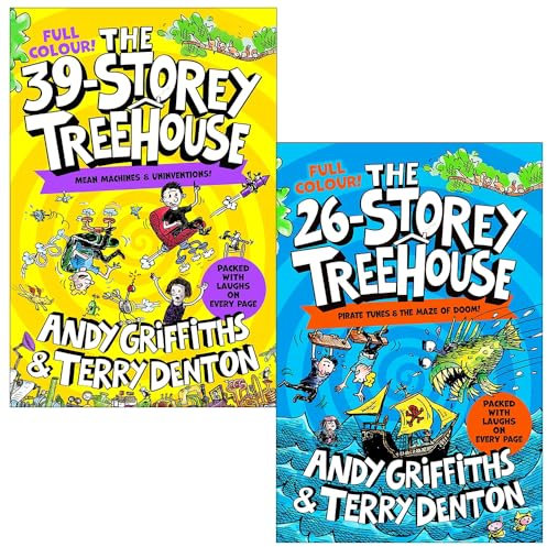 The Treehouse Series Colour Edition 2 Books Collection Set By Andy Griffiths (The 39-Storey Treehouse & The 26-Storey Treehouse)