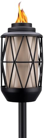 TIKI BiteFighter 64.25 Wire Metal Torch – Mosquito-Repellent Outdoor Decorative Lighting for Patio, Lawn, Backyard & Garden | Modern Bronze & Black | Includes Long-Lasting Wick & Snuffer