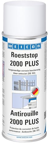 WEICON Antirouille 2000 PLUS 400 ml / Revêtement de surface anticorrosion / Résistant aux intempéries / Teinte : anthracite