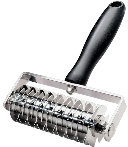 AMPSEVEN Pastry Lattice Roller Cutter - Professional Stainless Steel Dough Lattice for Pie Pizza Bread, beef wellington, Pastry Crust Roller Cutter