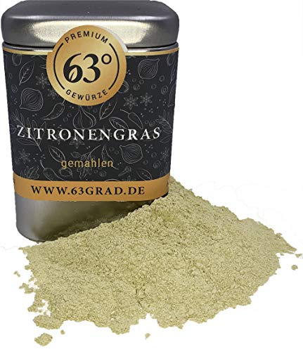 63 Grad - Zitronengras getrocknet & gemahlen - sehr aromatisch - Lemongrass