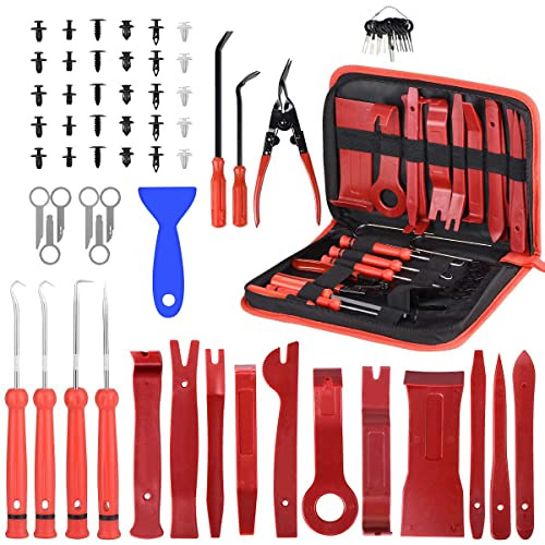 Tapsin 158 Stück Demontage Werkzeug Auto Zierleistenkeile Verkleidungs Werkzeug Innen-Verkleidung Ausbau Lösewerkzeug Entfernung Werkzeug zierleisten Türverkleidung Befestigung Clips Pry Tool Kit