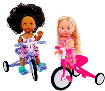 Simba Love Best Friends 105733567 Puppe mit Dreirädern, Evi und Seine Beste Freundin