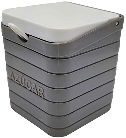 AC – Azucareros Cuadrados - Fabricado en Plástico – Apto para ser Usado como salero - 10,7 x 9,5 x 9,5 cm – Color Topo