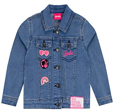 Barbie Bordado Chaqueta vaquera para Niñas Ropa de Exterior para Infantiles