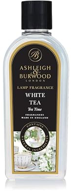 Ashleigh & Burwood - Lamp Fragrance Refill - White Tea Scent 1000ml - 40 Hours Burn Time - For The Home & Bathroom - Purify & Cleanse Air - Green Tea With Floral Jasmine