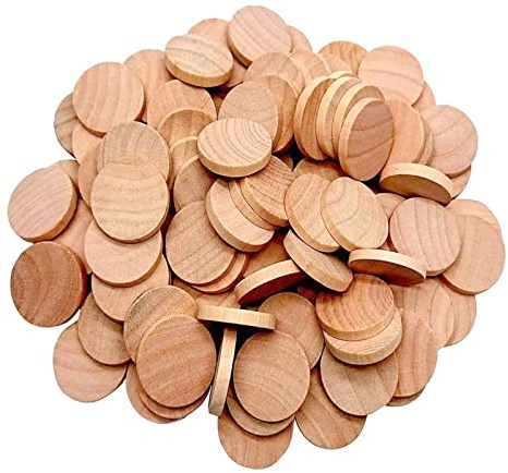 50 pezzi 30mm Dischetti Legno Dischetti Legno Grezzo Fette Legno Dischetti Legno Grezzo DIY Trucioli di legno Registro di Legno fette di Dischi per Fai da Te Creativo Artigianato e Decorazioni