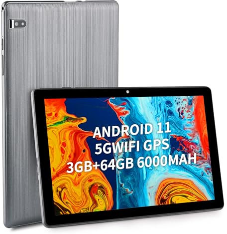 HAOVM tablet, 10 inch tablet Android 11.0 Pie Tablets Octa-Core 1.6GHz Processor, 3GB RAM, 64GB ROM, 10.1 IPS HD Display Screen, 5G WiFi, 128GB Expand, GPS, Type-C Port,5G WiFi,android tablets