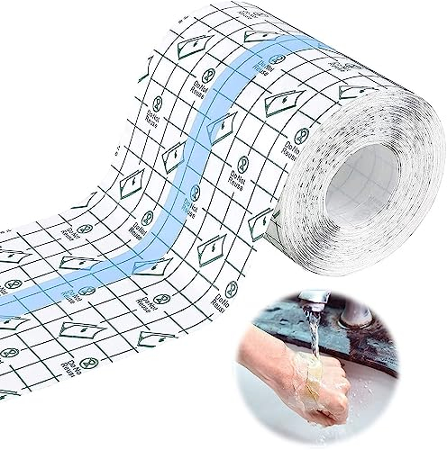 Wasserdicht Transparent Bandage, 10cm x 10m Duschpflaster Wasserfest, Tattoo Pflaster Wasserdicht, Atmungsaktives Wundauflage Klebeband, Wasserdichte Pflaster Nach OP Hautschutzauflage Duschpflaster