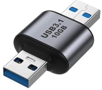 Adattatore CY USB 3.0/3.1 tipo A maschio a USB 3.0/3.1 tipo A maschio, adattatore dati da 10 Gbps per laptop e desktop