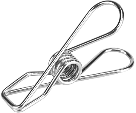 CHEOTIME 20 Stück Klammern Metall, Wäscheklammern Edelstahl Strapazierfähig Für Den Außenbereich Langlebige Zum Aufhängen Von Kleidung Metall Wäscheklammer Kleiderklammern Für Wäsche, Zuhause, Küche