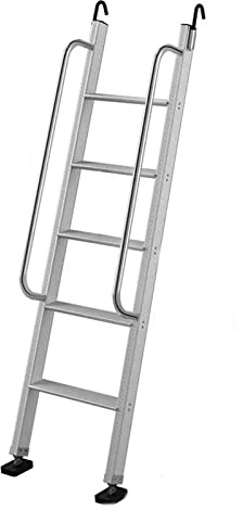 RAtsch Etagenbettleiter, Aluminium-Bodenleiter, für Zuhause, Treppen, Dach, Lager, Wohnmobil, Bett, Schlafsaal, Hochbett, mit Handgriff und Anti-Rutsch-Pedal (Farbe: A, Größe: 1,7 m/67 Zoll)