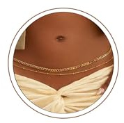 TINGN Taillenkette Frauen - 18 Karat Vergoldete Gold Strand Bikini Gold Perlen Körperkette Geschichtete Kubanische Bauchkette Verstellbarer Körperschmuck für Frauen Sexy Bikini Kette Bauchkette Damen