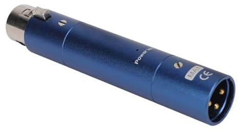 Inline-Mikrofonvorverstärker, verlustfreie Verstärkung, dynamischer aktiver Inline-Mikrofon-Vorverstärker mit 28 dB Verstärkung für Live-Streaming (blau)