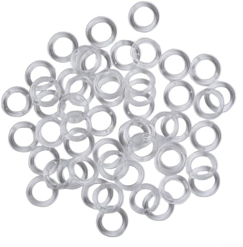 Anelli in plastica trasparente per tende a pacchetto, diametro 11 mm, accessori per tende verticali (20 pezzi)