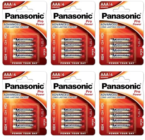 PANASONIC Lot de 6 Blisters de 4 Piles Alcaline Pro Power Gold AAA LR03-1,5V