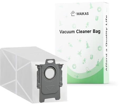 WAIKAS 20 Pièces Qrevo Sac Aspirateur pour Roborock Saros 10/10R/20/Z70, QV 35A/35S, Qrevo S5V, Qrevo Edge S5A/2 Pro/5V1, Qrevo Curv S5X/2 Flow, S8 MaxV Ultra, Qrevo S Pro/Slim/Master Aspirateur Robot