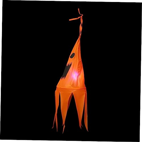Happyyami Halloween Windsock Deko Geisterflagge Langlebigem Für Garten Veranda Und Innenbereich Gruselige Halloween Dekoration Leuchtende Windanzeige