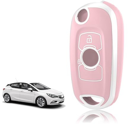 TOOMUME Schlüsselhülle für Opel Vauxhall Astra K Mokka X Corsa E Adam | Weiches Silikon, Stoßfest, Sturzfest, Kratzfest, Autoschlüssel Schutzhülle für Zafira Meriva Mokka Buick, 2 Tasten