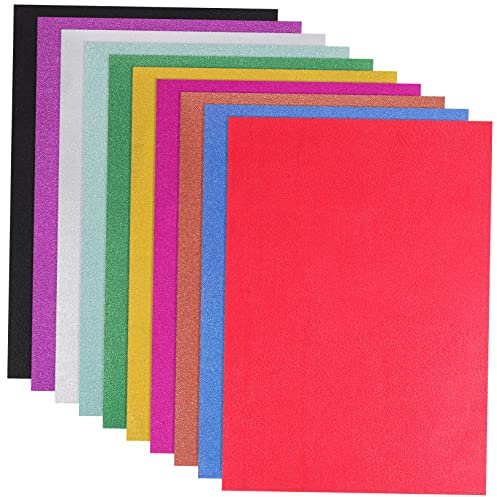 Angoily 20blätter Glitzerpapier Selbstklebend Bunt Bastelpapier Zum Selbermachen Für Junge Mädchen Scrapbooking Partydeko Und Diy-projekte