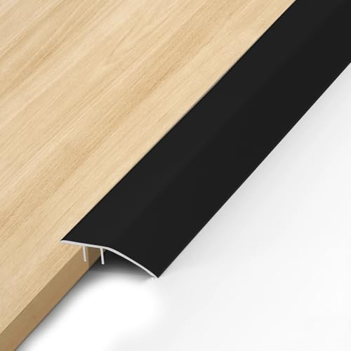 Aluminium dörrtröskelramp – 0,9 m x 43 mm – självhäftande övergångsprofil höjdutjämning 8–40 mm, dörrtrösklar list, dörr golv, övergångslist för dörröppningströmmar, ramper, trä, laminat,kakel
