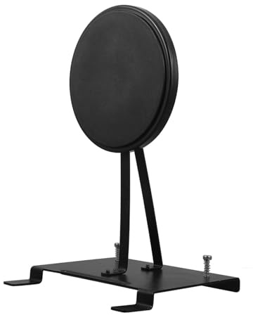 Bassdrum Pad für Doppelfußpedal, Schwarzes Stahl Drumpad | Kickdrum Pedal Übungspad, Tägliches Training und Unterwegs, Fußkontrolle, Leicht Zufällige Farbe