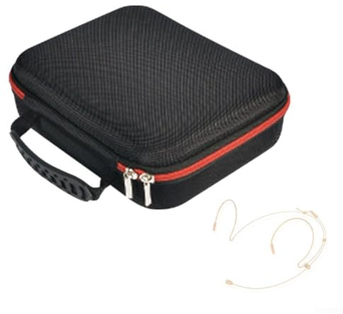 Lecreatekit Travel Friendly Microphone Hard Case EVA Anti Fall Storage Bag for Headsets and Memory Cards