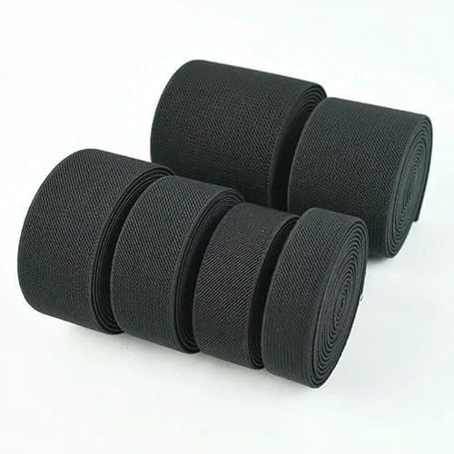 2/5 Meter 20–80 mm schwarze Gummibänder Nylon-Gurtband Federband Kleidung Gummiband Band DIY Gürtel Nähen Schrägband Zubehör-Schwarz-80 mm-2 Meter